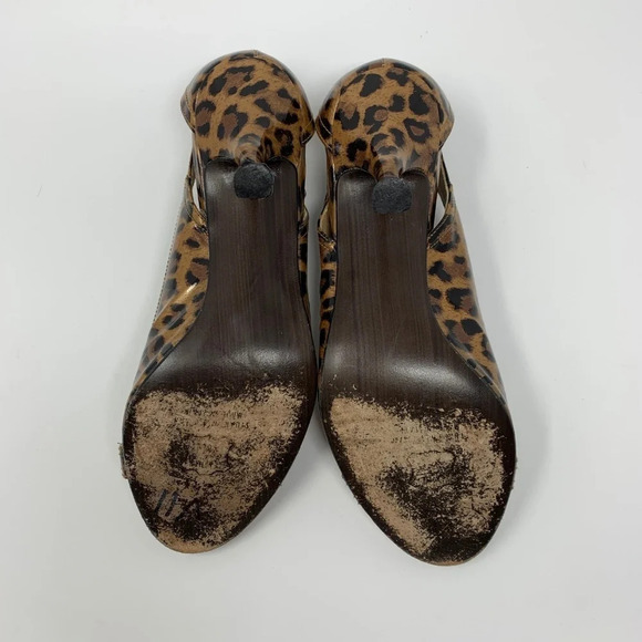 Stuart Weitzman Cheetah Peep‎ Toe Buckle Heels - Picture 7 of 8